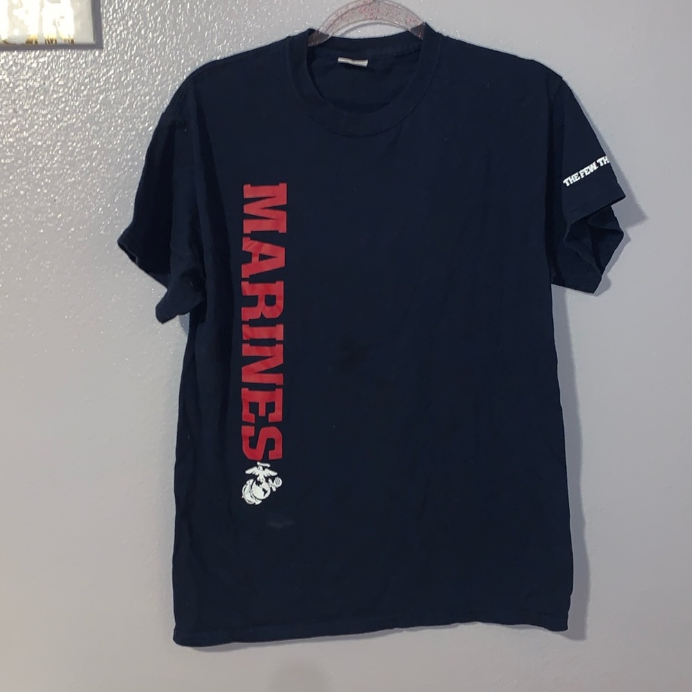 USMC Marines The Few The Proud Made In The USA Blue T-Shirt
